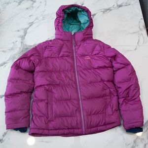 Girls L.L. Bean Down Winter Coat Size Medium (10/12) in Berry Pink